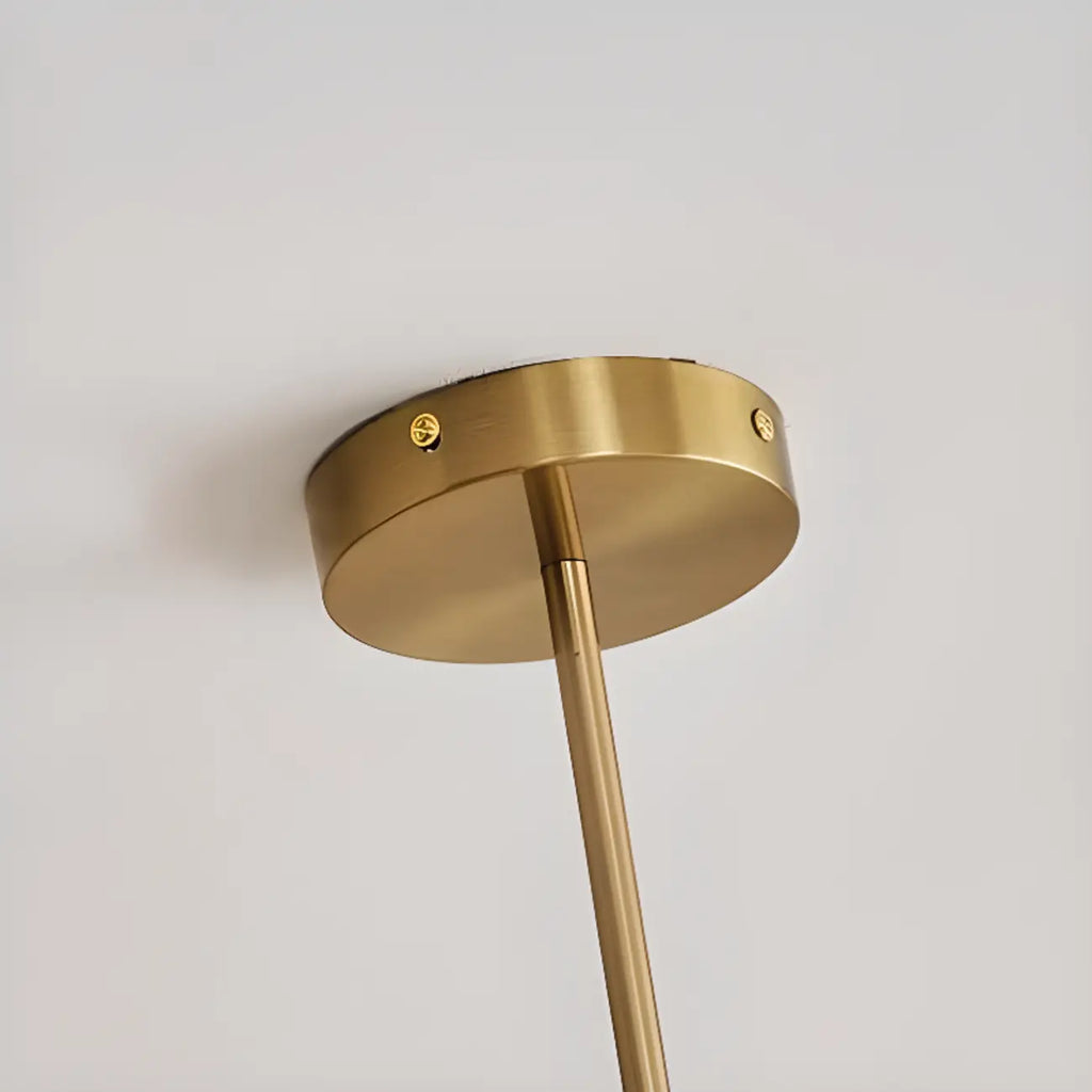 Lustre géométrique moderne doré à 6 lumières pour la décoration intérieure