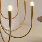 Lustre géométrique moderne doré à 6 lumières pour la décoration intérieure