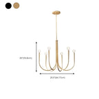 Lustre géométrique moderne doré à 6 lumières pour la décoration intérieure