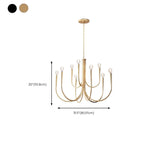 Lustre géométrique moderne doré à 6 lumières pour la décoration intérieure