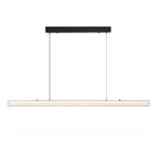 Éclairage LED moderne en métal noir pour îlot de cuisine
