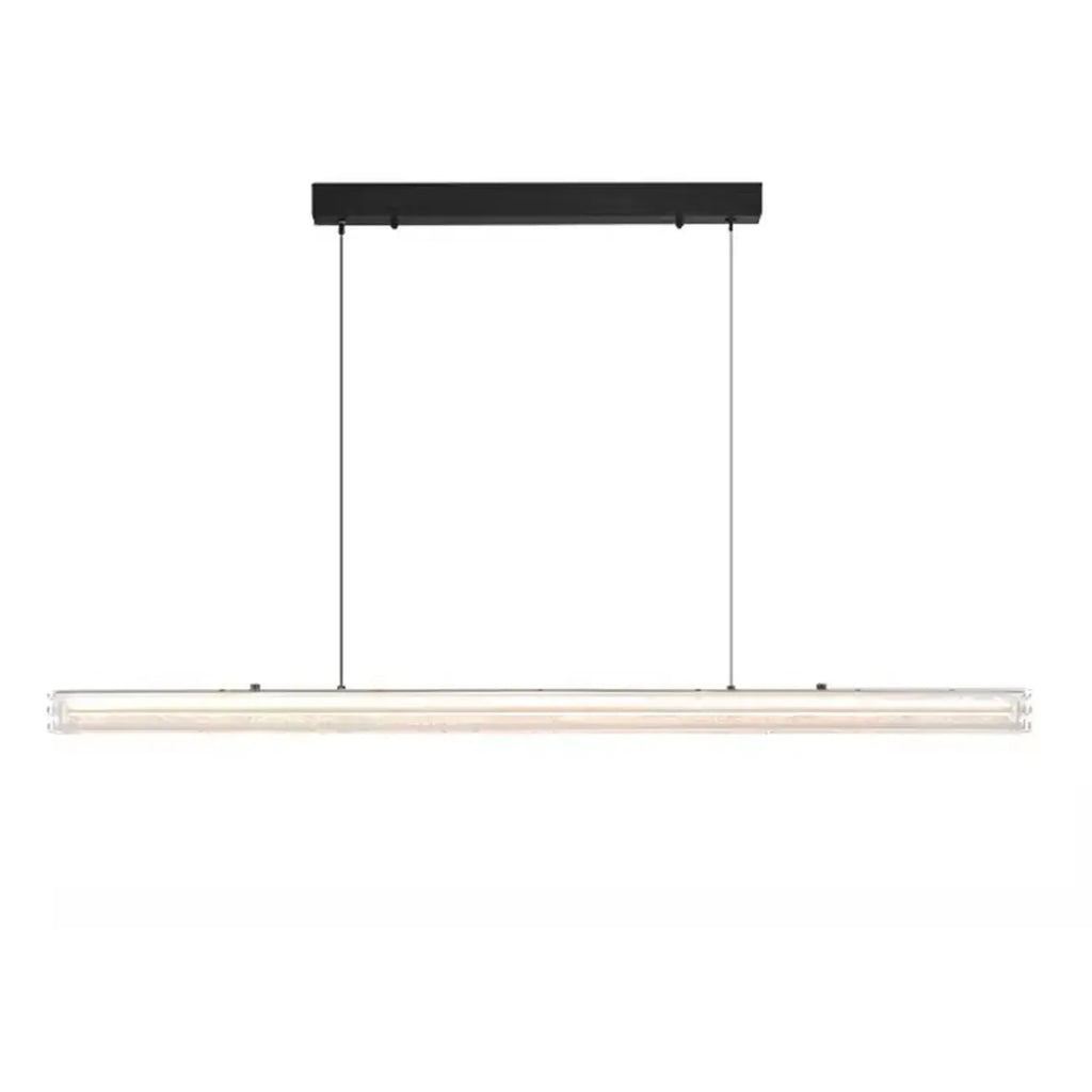 Éclairage LED moderne en métal noir pour îlot de cuisine