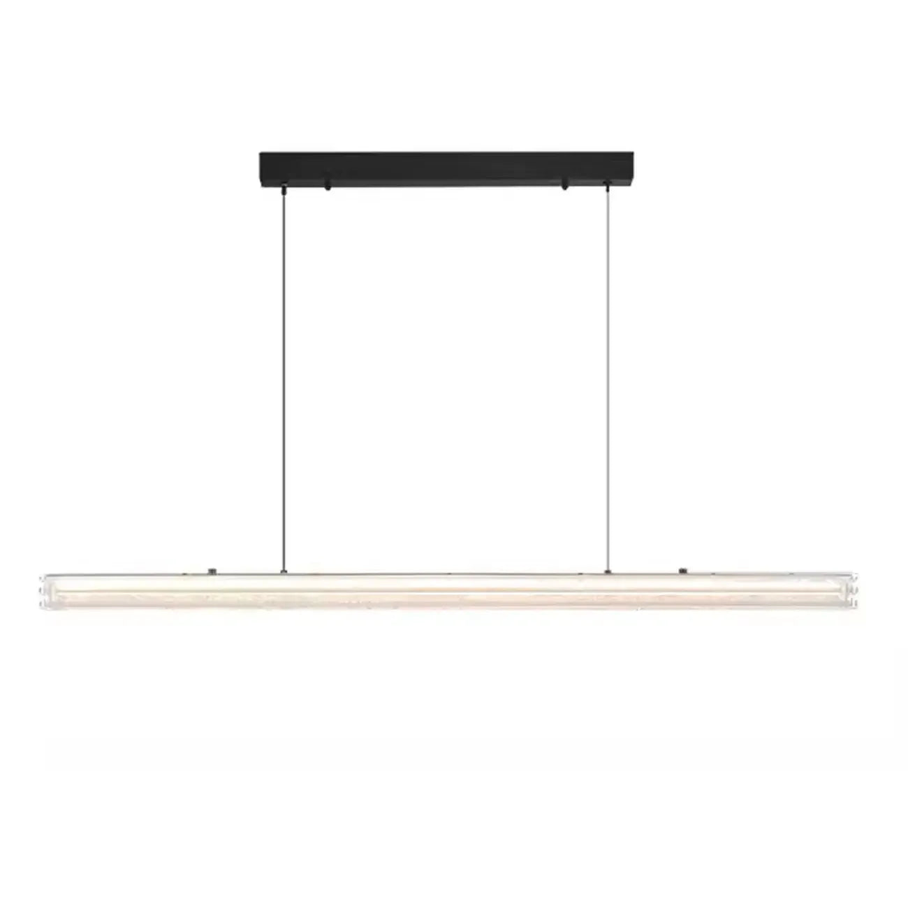 Éclairage LED moderne en métal noir pour îlot de cuisine