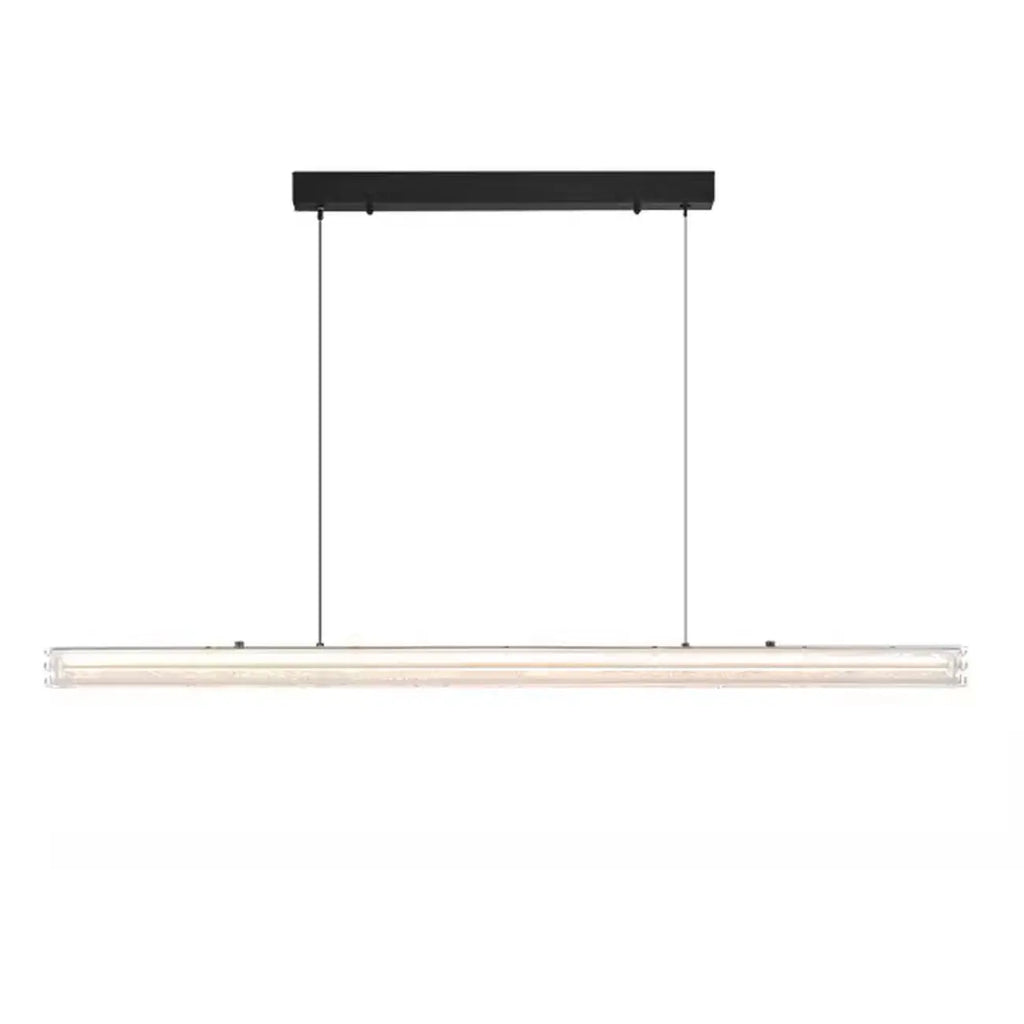 Éclairage LED moderne en métal noir pour îlot de cuisine