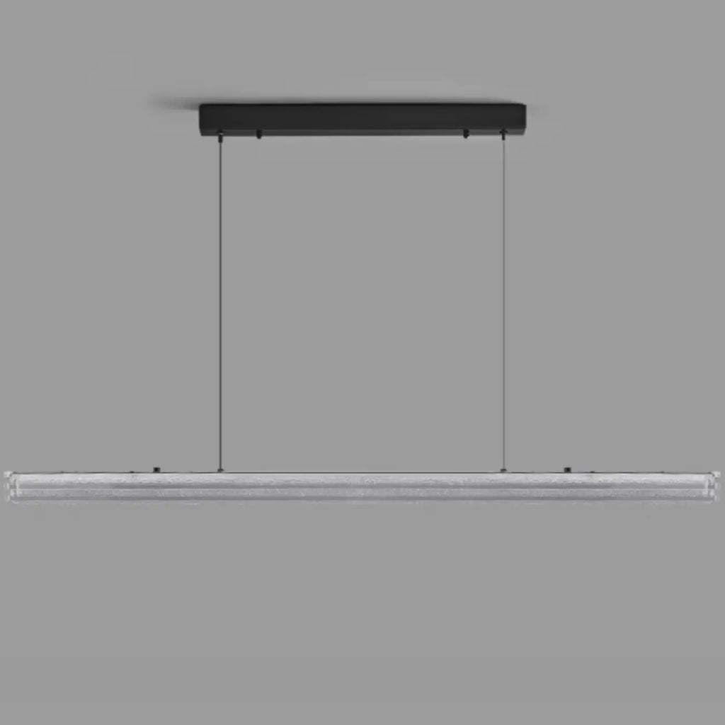 Éclairage LED moderne en métal noir pour îlot de cuisine