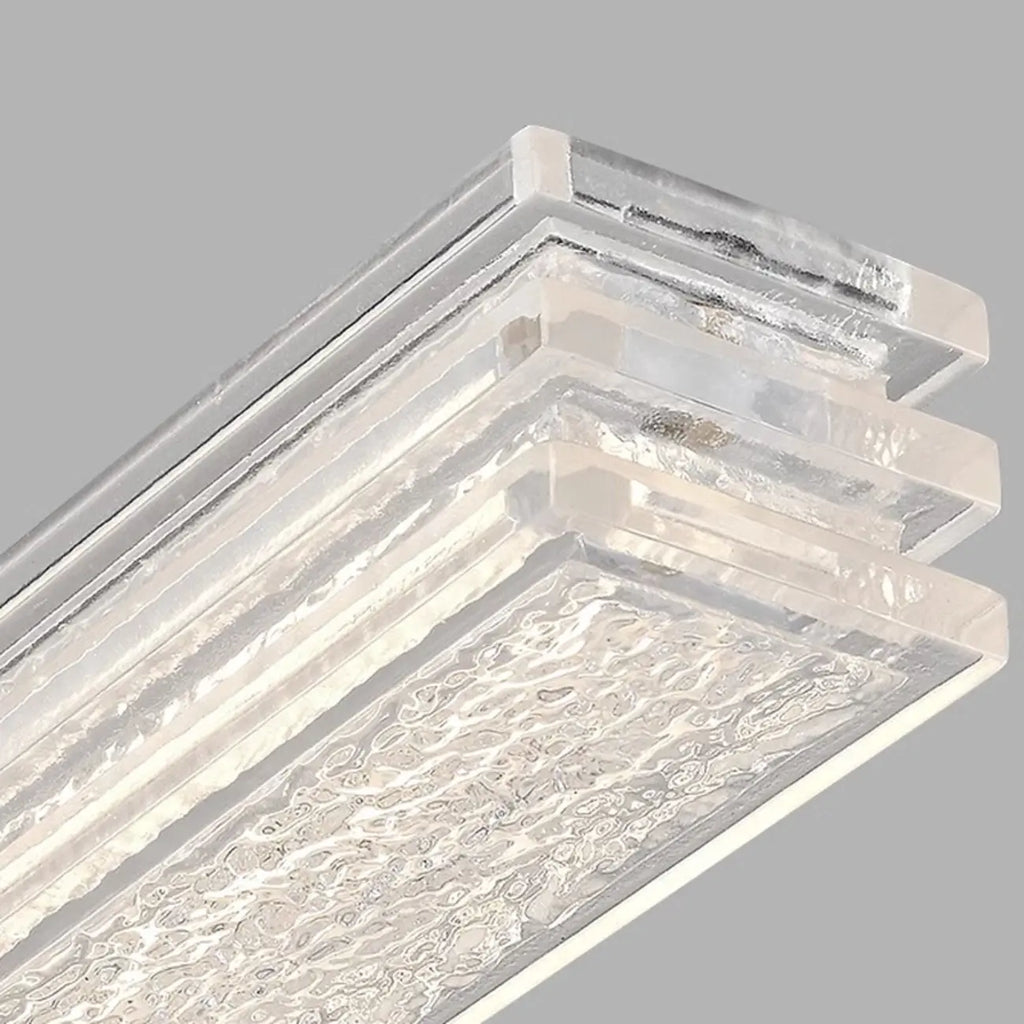 Éclairage LED moderne en métal noir pour îlot de cuisine