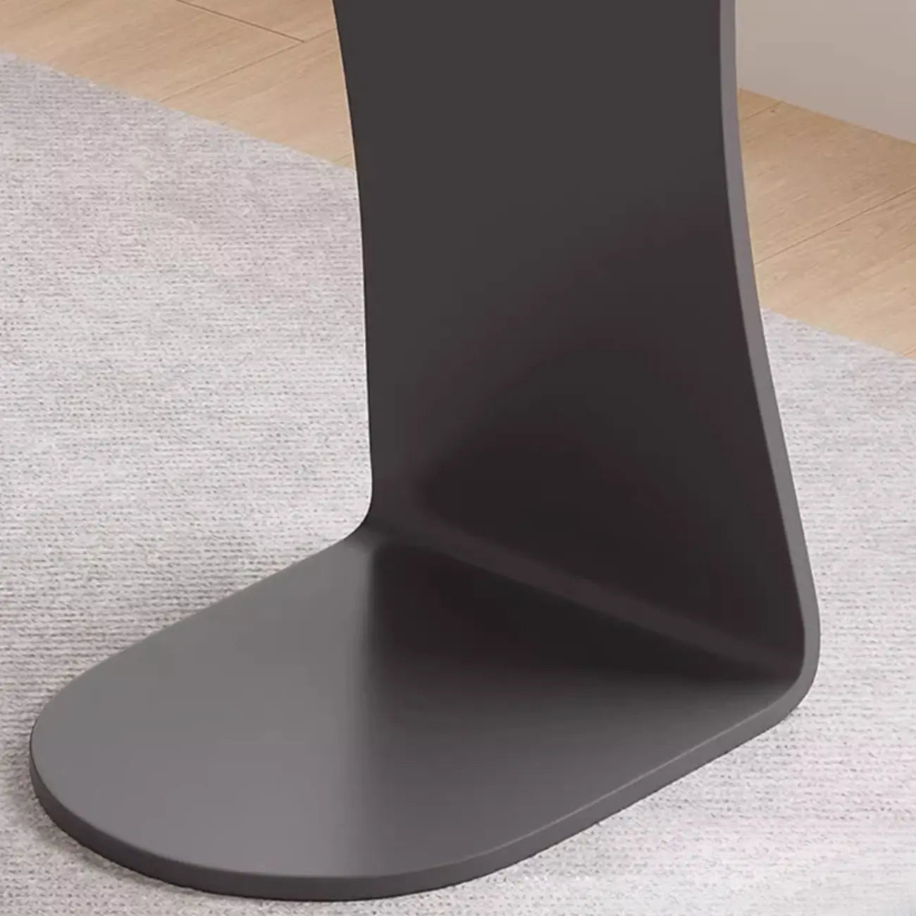 Table d'appoint carrée en métal avec plateau en cuir HomeyFad en forme de C