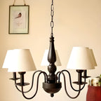 Lampadario 3-8 luci moderno classico in metallo e tessuto