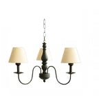 Lampadario 3-8 luci moderno classico in metallo e tessuto