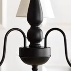 Lampadario 3-8 luci moderno classico in metallo e tessuto