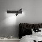 Applique murale moderne et minimaliste avec port USB et projecteur orientable
