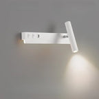 Applique murale moderne et minimaliste avec port USB et projecteur orientable