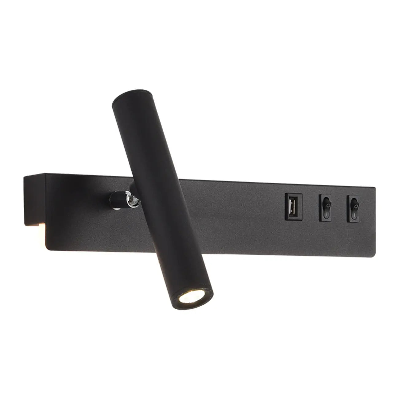 Applique murale moderne et minimaliste avec port USB et projecteur orientable