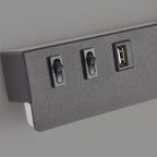 Applique murale moderne et minimaliste avec port USB et projecteur orientable