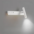 Applique murale moderne et minimaliste avec port USB et projecteur orientable