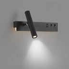 Applique murale moderne et minimaliste avec port USB et projecteur orientable