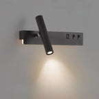 Applique murale moderne et minimaliste avec port USB et projecteur orientable