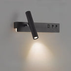 Applique murale moderne et minimaliste avec port USB et projecteur orientable