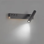 Applique murale moderne et minimaliste avec port USB et projecteur orientable