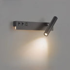Applique murale moderne et minimaliste avec port USB et projecteur orientable