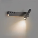 Applique murale moderne et minimaliste avec port USB et projecteur orientable