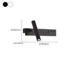 Applique murale moderne et minimaliste avec port USB et projecteur orientable