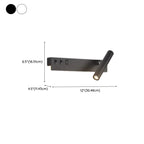 Applique murale moderne et minimaliste avec port USB et projecteur orientable