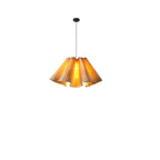 Suspension moderne en tissu beige plissé et réglable