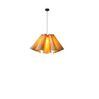 Suspension moderne en tissu beige plissé et réglable
