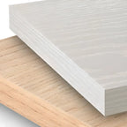 Table de chevet en bois crème aux bords lisses et résistants