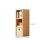 Bibliothèque horizontale en bois massif naturel à cube ouvert et large