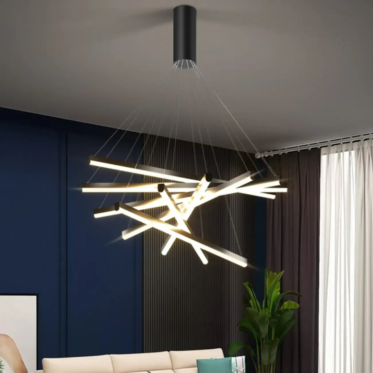 Lustre Sputnik géométrique linéaire moderne