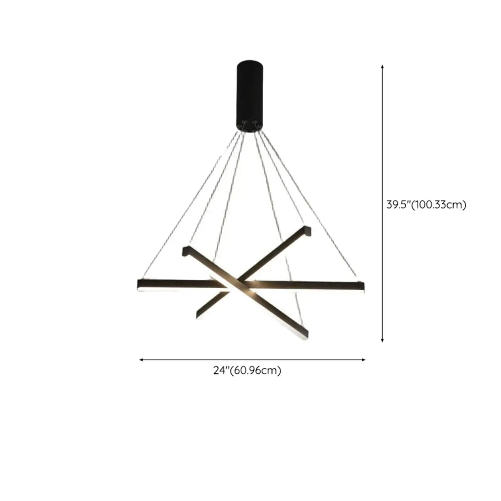 Lustre Sputnik géométrique linéaire moderne