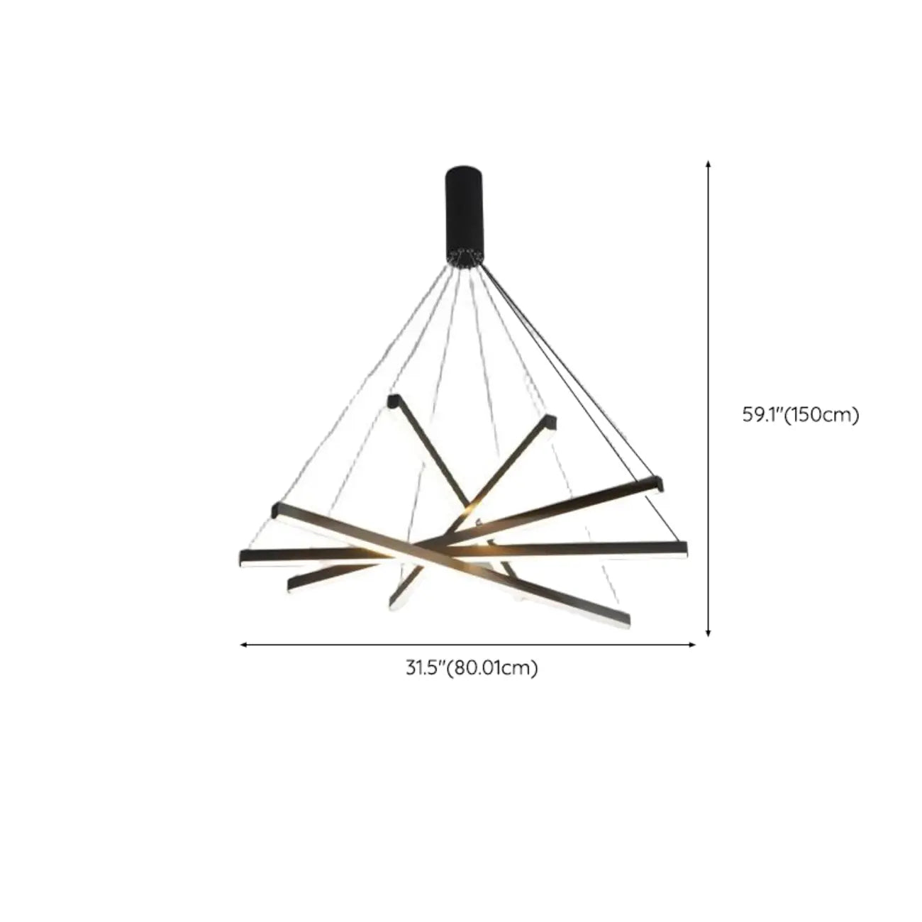 Lustre Sputnik géométrique linéaire moderne