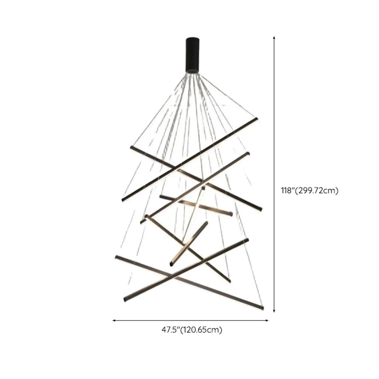 Lustre Sputnik géométrique linéaire moderne