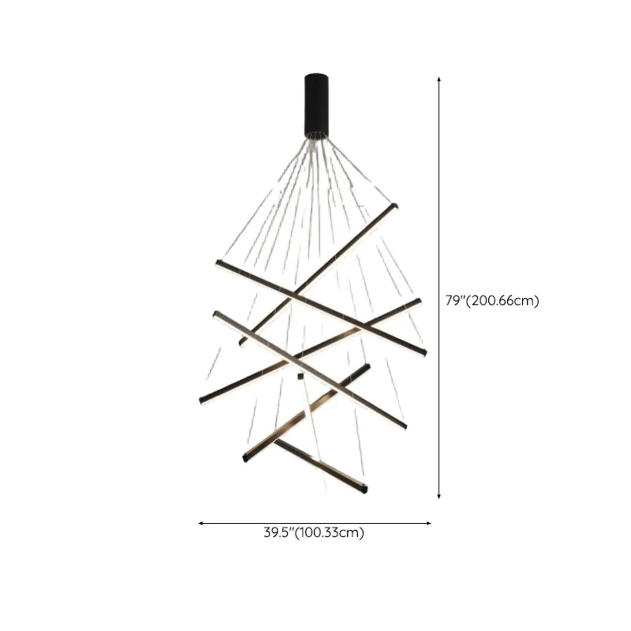 Lustre Sputnik géométrique linéaire moderne