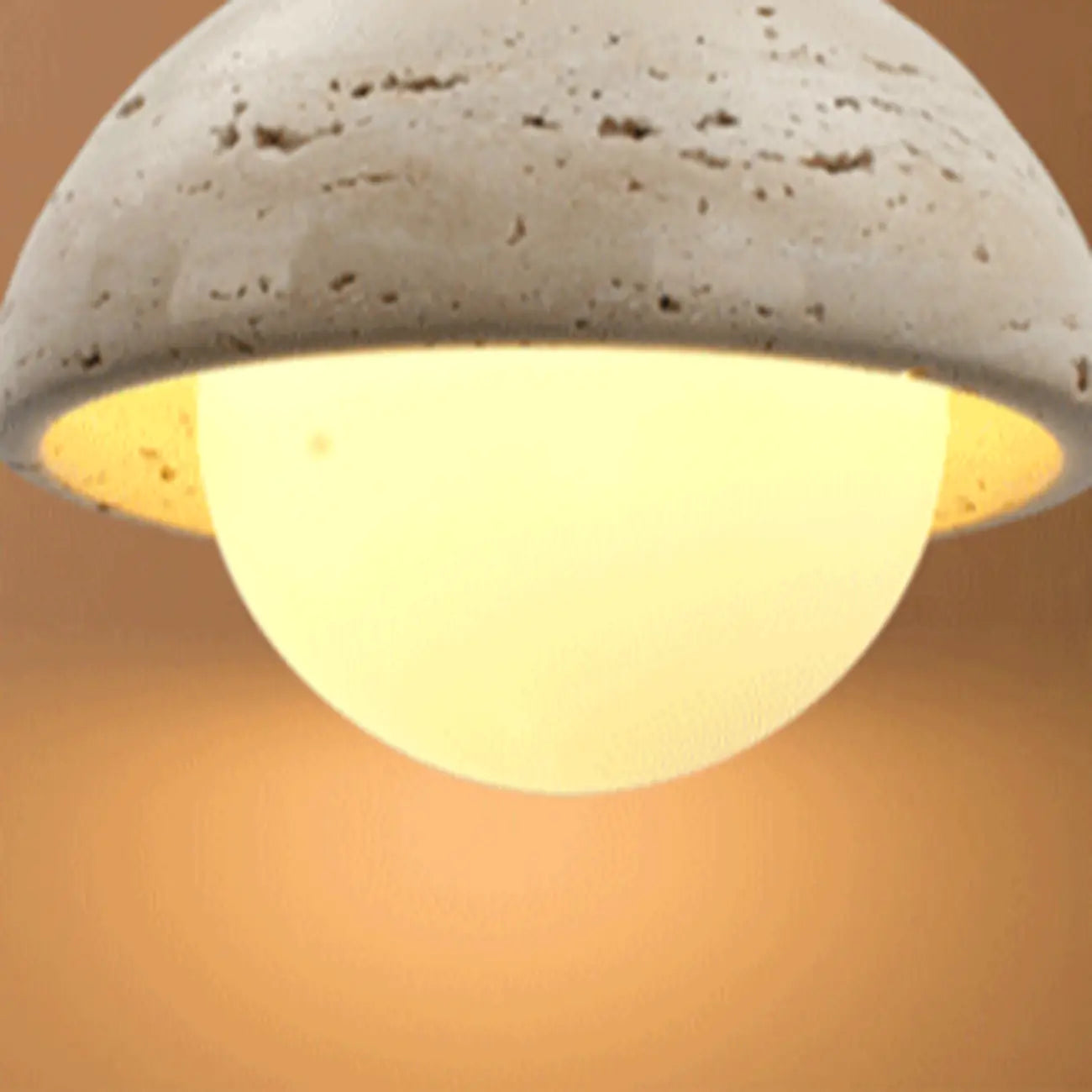 Lampada a sospensione moderna a 3 luci in legno di noce e cilindro di pietra