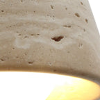Lampada a sospensione moderna a 3 luci in legno di noce e cilindro di pietra