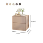 Table de chevet moderne couleur crème avec deux tiroirs de rangement