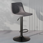 Tabouret de bar pivotant en cuir moderne, hauteur réglable
