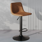 Tabouret de bar pivotant en cuir moderne, hauteur réglable