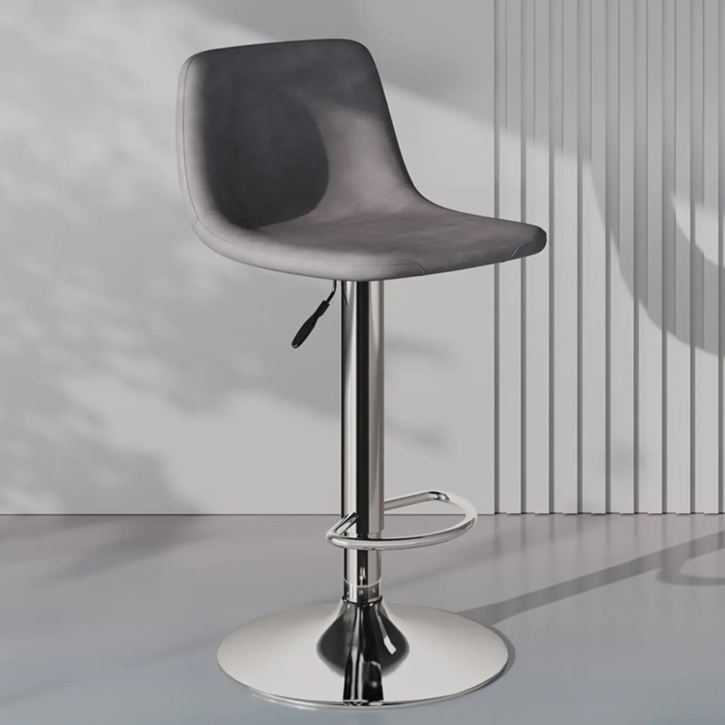 Tabouret de bar pivotant en cuir moderne, hauteur réglable