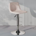 Tabouret de bar pivotant en cuir moderne, hauteur réglable