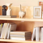 Bibliothèque verticale ouverte en bois brun résistant, à 5 étagères