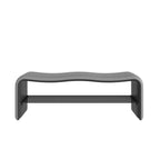 Banc d'entrée 2 places avec rangement, revêtement en métal uni et capitonné