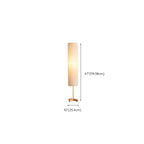 Lampadaire cylindrique en bois avec abat-jour en tissu pour chambre à coucher