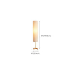 Lampadaire cylindrique en bois avec abat-jour en tissu pour chambre à coucher