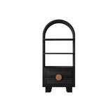 Buffet de rangement décontracté noir anthracite avec tiroirs