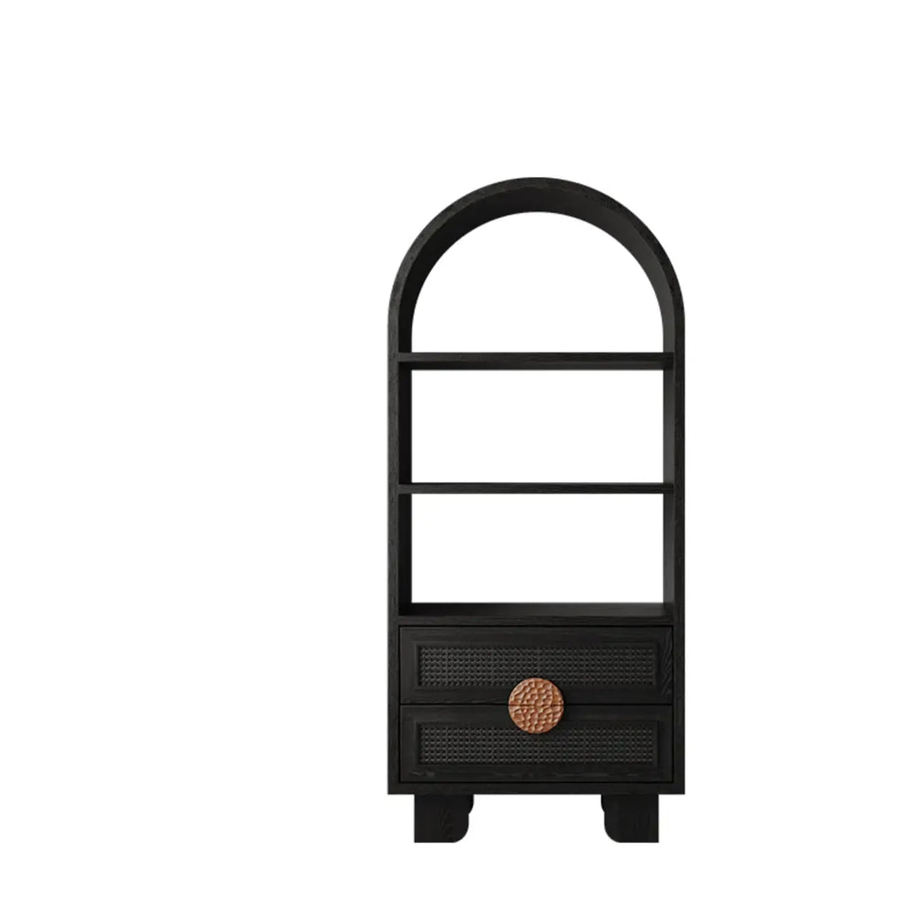 Buffet de rangement décontracté noir anthracite avec tiroirs