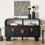 Buffet de rangement décontracté noir anthracite avec tiroirs